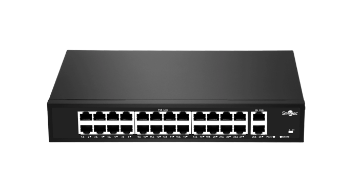 Анонсирован неуправляемый коммутатор ST-NS224MB-GD марки Smartec с поддержкой работы в режимах VLAN и EXTEND